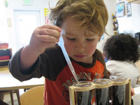 A child in the Discovery Room